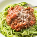 Recette de spaghetti de courgettes à la bolognaise