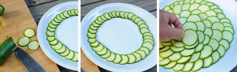 Comment présenter le carpaccio de courgettes