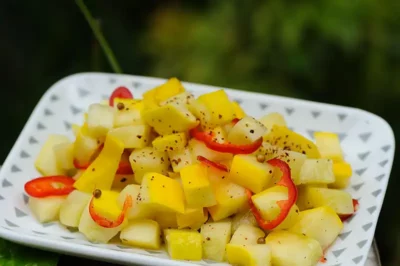 Recette de salade de courgettes jaunes mi-cuites