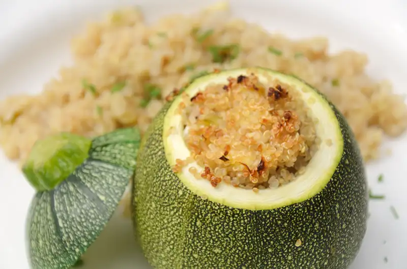 Courgettes rondes farcies au quinoa – Cuisiner les courgettes