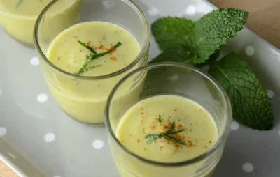 Recette de soupe froide de courgette à la menthe