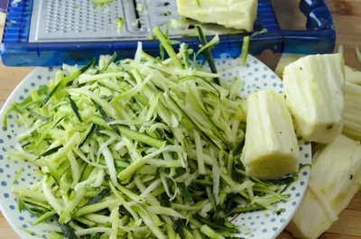 Les courgettes râpées