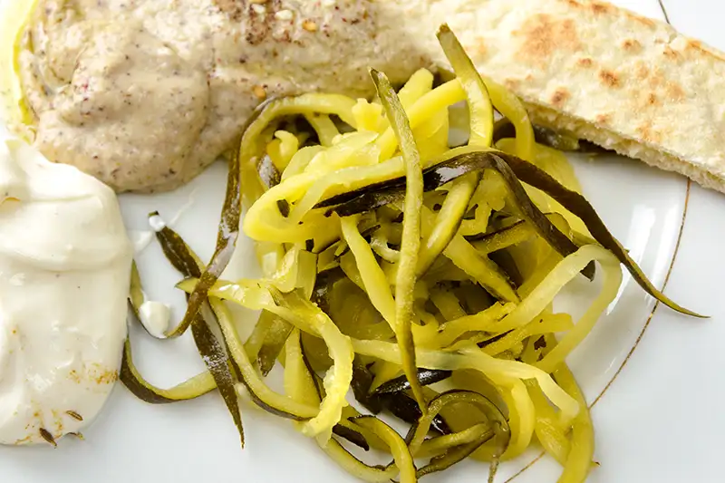 Une idée de présentation des courgettes lacto-fermentées